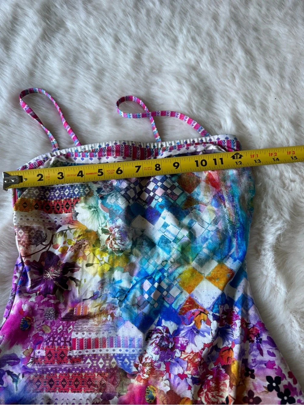 Gottex Multicolor Floral Mosaic One-Piece Swimsuit - Pink, Purple, Blue, Yellow